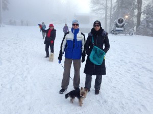 Walking Blink, our dog